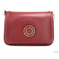 Marc Jacobs Medium Metal Signet Syrah Smooth Leather Flap Crossbody Purse Bag