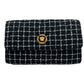 Versace Wallet On A Chain Fabric Black Crossbody Bag
