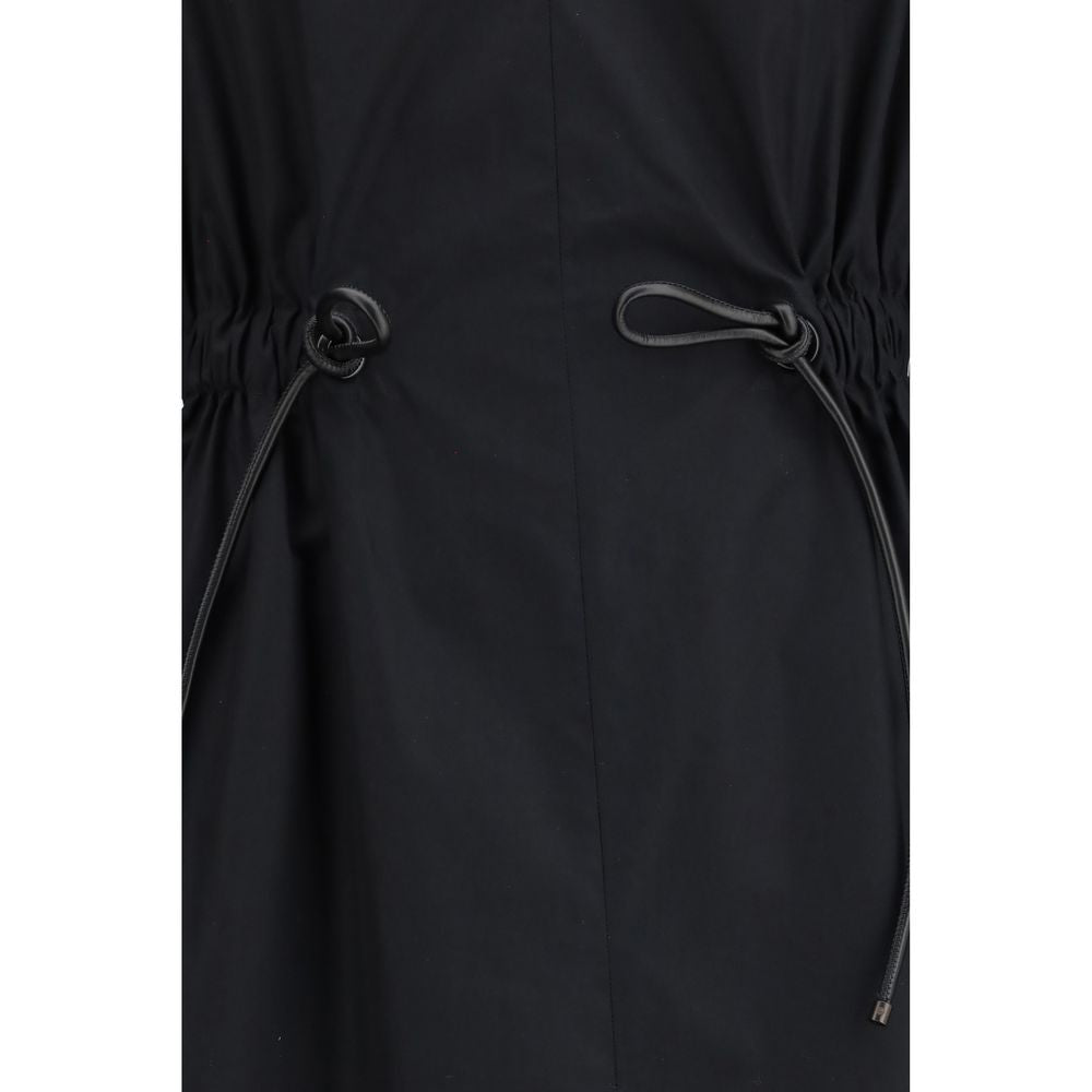 Black Cotton Casual Dress