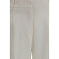 White Linen Casual Pants