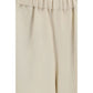Beige Linen Casual Pants