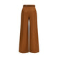 Brown Cotton Casual Pants