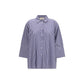 Blue Cotton Pattern Shirt