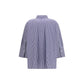 Blue Cotton Pattern Shirt