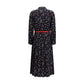 Blue Silk Casual Dress