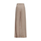 Beige Silk Casual Pants