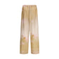 Multicolor Silk Casual Pants