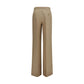 Beige Linen Casual Pants