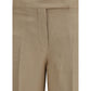 Beige Linen Casual Pants