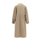 Beige Polyester Trench Coat