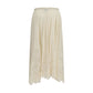 Beige Cotton Long Skirt