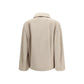 Beige Polyester Full-Length Jacket