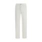 White Cotton Straight-Leg Jeans