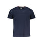 Blue Cotton Men T-Shirt