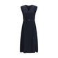 Blue Viscose Long Dress