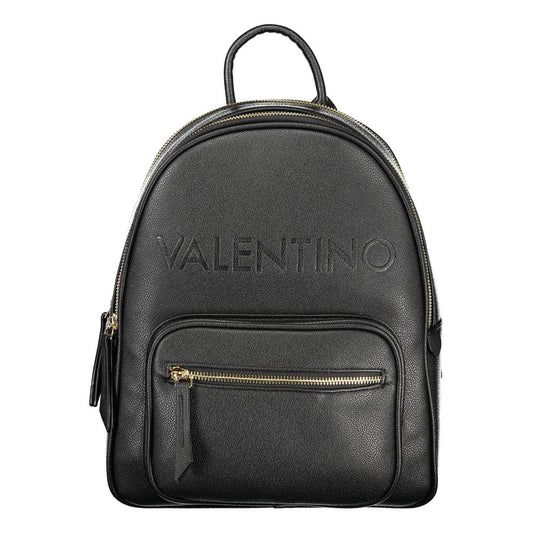 Black Polyurethane Women's Backpack