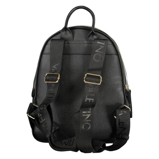 Black Polyurethane Women's Backpack