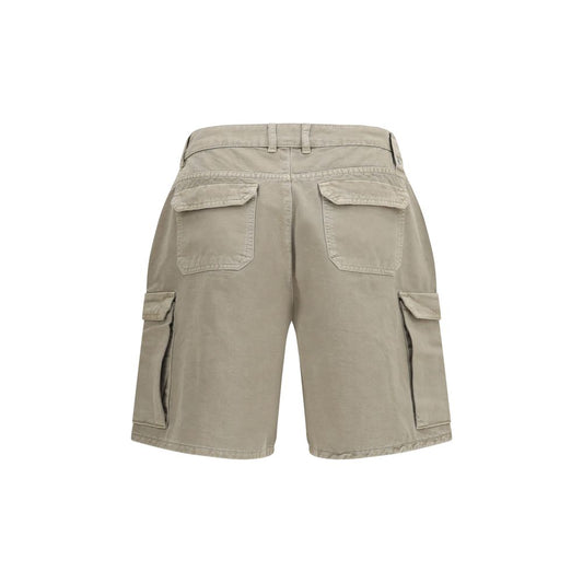 Beige Cotton Bermuda Shorts