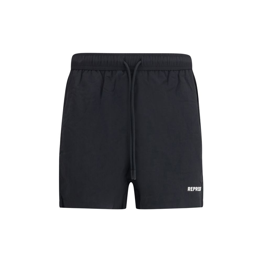 Black Fabric Shorts