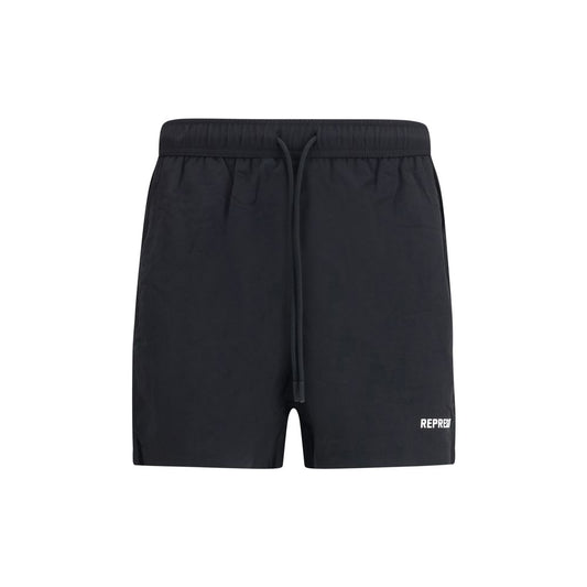 Black Fabric Shorts