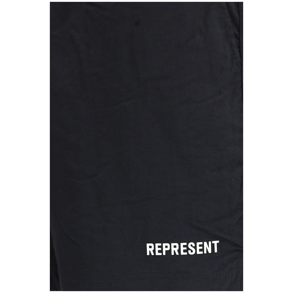 Black Fabric Shorts