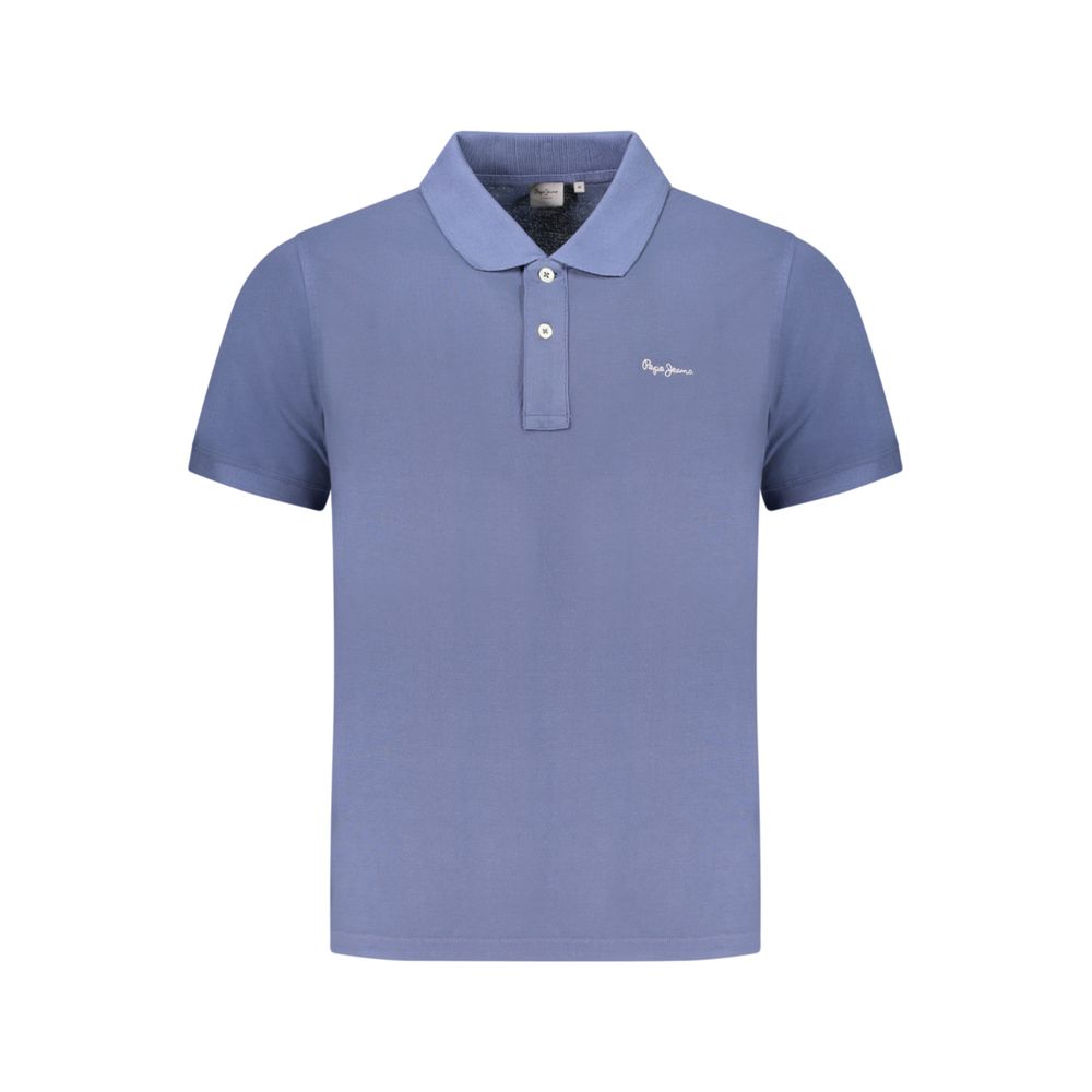 Blue Organic Cotton Men Polo