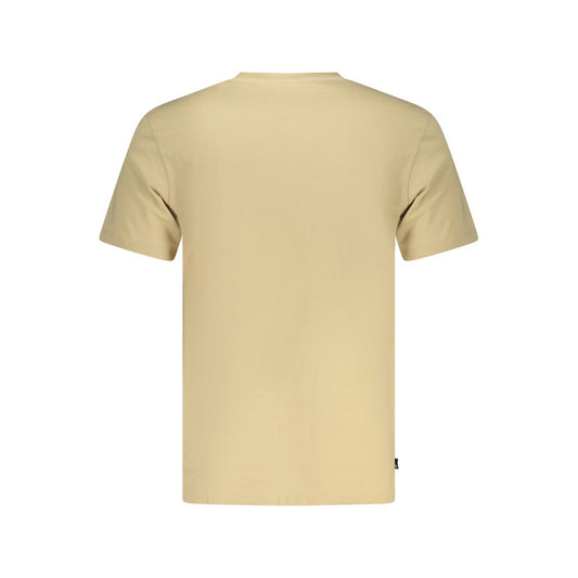 Beige Cotton Men Shirt