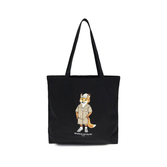 Black Cotton Shoulder Bag
