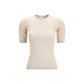 Beige Viscose T-Shirt