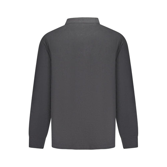Black Cotton Men Polo Shirt