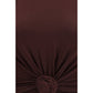 Brown Cotton Sleeveles T-Shirt