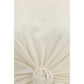 Beige Cotton Sleeveles T-Shirt