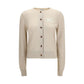 Beige Polyester Cardigan
