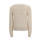 Beige Polyester Cardigan