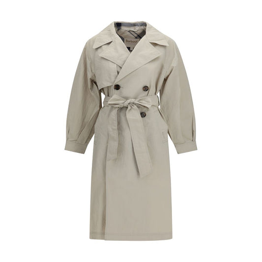 Beige Polyamide Trench Coat
