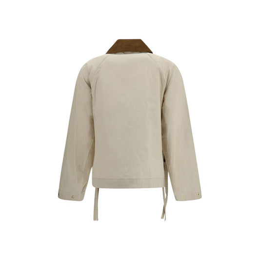 Beige Cotton Rain Coat