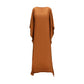 Brown Viscose Long Dress