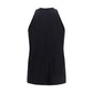 Black Cotton Sleeveles T-Shirt