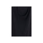 Black Cotton Sleeveles T-Shirt