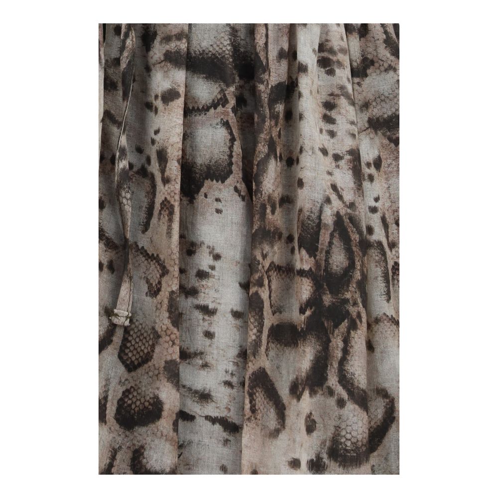 Beige Cotton Casual Dress