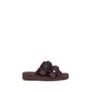 Purple Polyester Strap-On Sandals