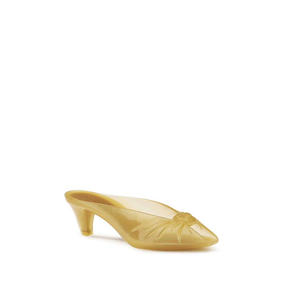 Beige Rubber Mules