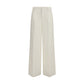 White Cotton Casual Pants