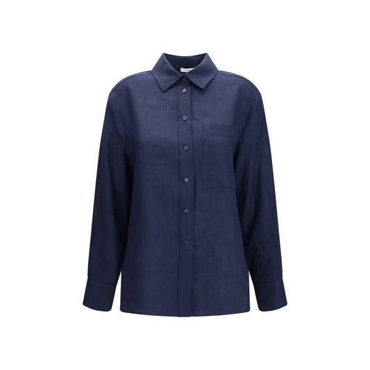 Blue Linen Dress Shirt