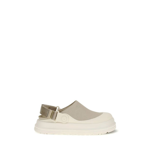 Beige Cotton Mules