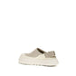 Beige Cotton Mules