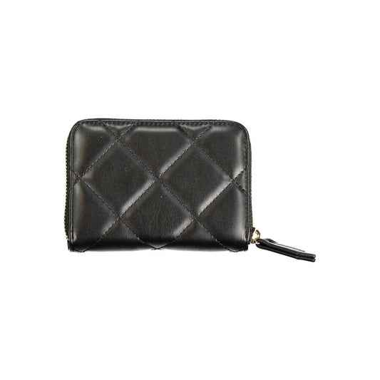 Black Polyurethane Women's Wallet