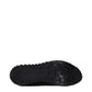Black Fabric Slip-On Loafers