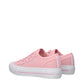 Pink Fabric Low Top Sneakers