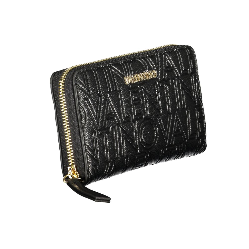 Black Polyurethane Womens Wallet